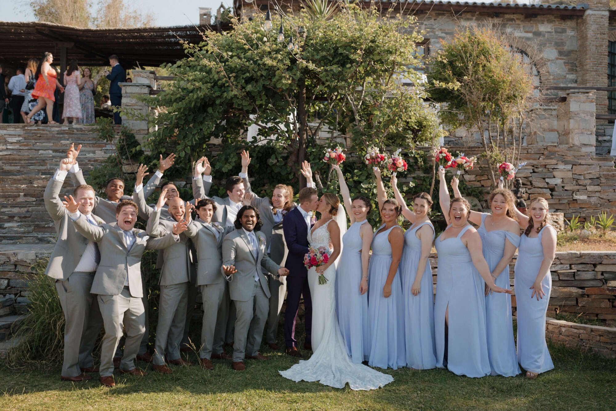 Philip and Selena’s luxury destination wedding in Greece, professionally planned by Sirtaki Events.