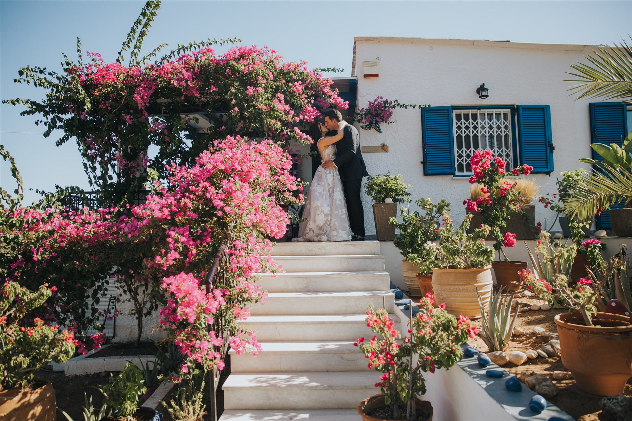 Amit and Adi celebrating their beautiful destination wedding in Greece by Sirtaki Events.